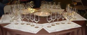 Table set for 5 wine samples