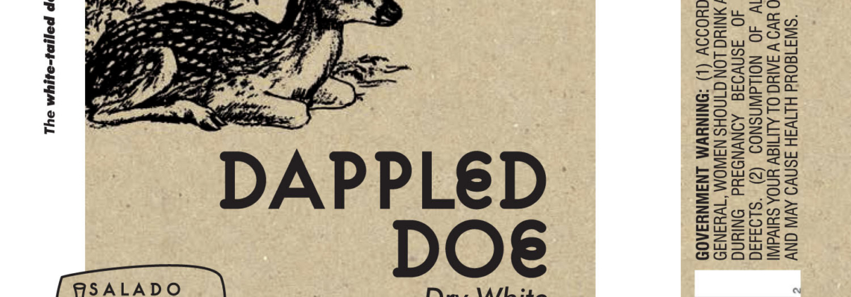 white wine dappled doe label