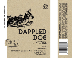 white wine dappled doe label 